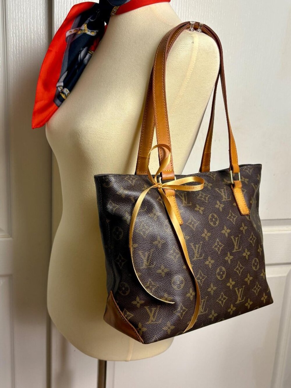 Louis Vuitton Vintage Y2K Cabas Piano Tote, Monogram Coated Canvas